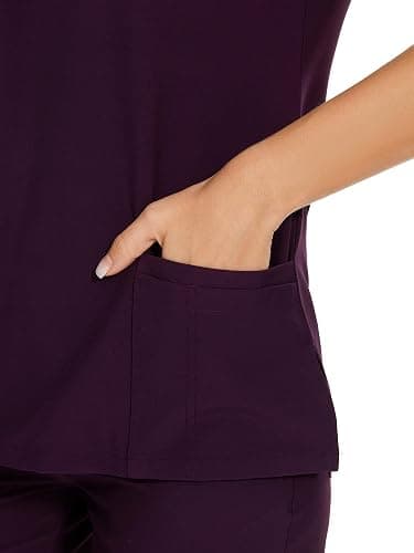 COZYFIT Scrubs for Women Set - Stretch V-Neck Scrub Top & Jogger Pant with 8 Pockets thumbnail 5