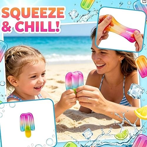 Ice Cream Squishy Stress Relief Toy, Slow Rising Soft Squeeze Fidget | Fun Gift Idea: A cute choice for summer parties, birthdays, stocking stuffers, gift baskets, and casual surprises. thumbnail 6