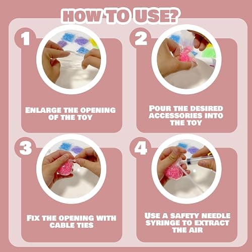 DIY Squishy Making Kit -14 TPR Skin,Stress Ball Making kit with Storage Box | Skins include (Stress Ball,Milk bottle,Ice Cube,Cat Paw),Make Your own Squishy,Crunchy Stress Ball For stuff for girls 10-12 thumbnail 5