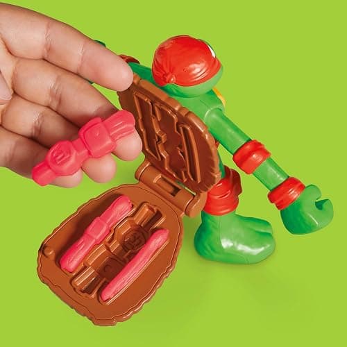 Play-Doh Teenage Mutant Ninja Turtles Cowabunga Creations Bendy 4 Inch Action Figures Set, Kids Arts & Crafts, TMNT Toys for Boys & Girls 4+ thumbnail 6
