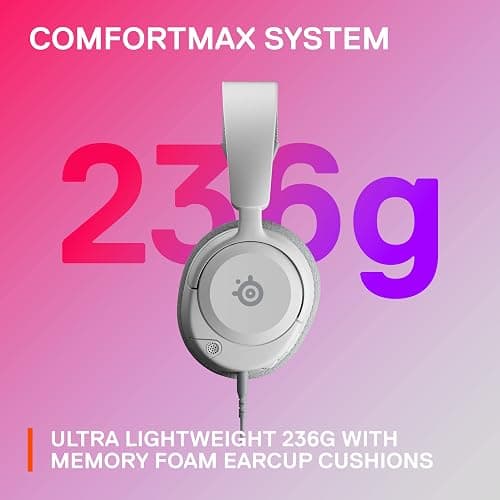 SteelSeries Arctis Nova 1 Multi-System Gaming Headset — Hi-Fi Drivers — 360° Spatial Audio — Comfort Design — Durable — Ultra Lightweight — Noise-Cancelling Mic — PC, PS5/PS4, Switch, Xbox - White thumbnail 5