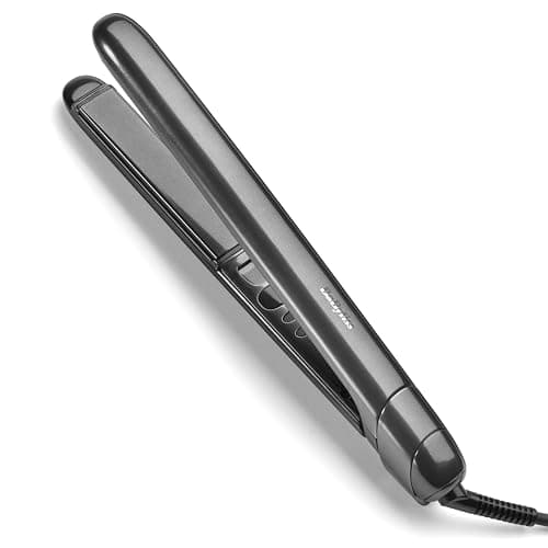 BaByliss Lisseur cheveux Titanium Shine – NOUVEAUTÉ 2025, Plaques en titane-céramique, 5 réglages de température 150–230°C, Utilisation mondiale, Argenté, ST620E - Image 1
