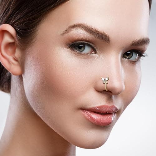 TAMHOO 25 Pcs Multi-Style Fake Nose Rings for Women and Men -Gold Plated Copper African Nose Cuff Non Piercing for Teen Grirls - Nice Gift for Her on Birthday/Valentines Day/Christmas thumbnail 6