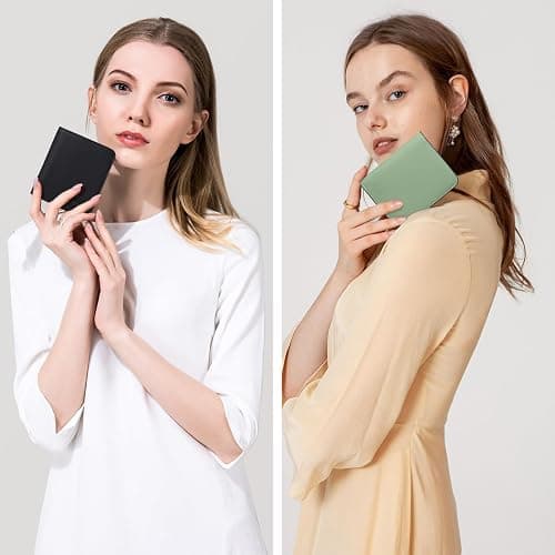 GAEKEAO Women's Wallet RFID Blocking Leather Compact Bi-fold Wallet for Woman Zipper Coin Pocket Small Ladies Purse with ID Window thumbnail 6