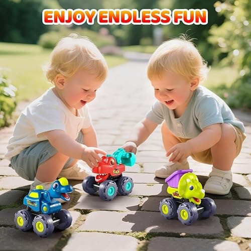 OCATO Dinosaur Monster Trucks for Toddlers 2-4 Years Kids Toy Boys 3-5, Dinosaur Toys for Kids 2 3 4 5 Year Old Boy Girl Birthday Gift Xmas Stocking Stuffers Baby Toddler Boy Toys Gifts Age 2 3 4 thumbnail 7
