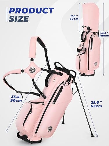 Golf Stand Bag, Lightweight Golf Bags with 7 Way Full-Length Dividers, 900D Weather-Resistant Farbic, Cooler Pockets, Ergonomic Adjustable Strap for Men Women thumbnail 6