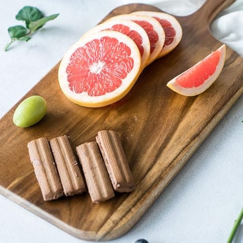 BILL.F Acacia Wood Cutting Board with Handle Wooden Charcuterie Board Paddle Cheese Board Serving Boards for Kitchen Meat, Pizza,Cheese, Bread, Vegetables &Fruits 15'' x 7.5'' x 0.6'' thumbnail 2