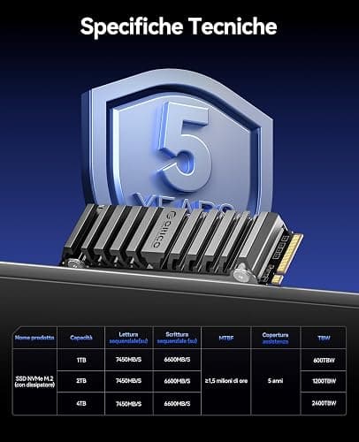 ORICO OS5 4TB M.2 SSD con Dissipatore di Calore, SSD Interno PCIe 4.0 NVMe per PS5, Velocità di lettura 7450 MB/s, TLC NAND, Dissipatore di Calore Progettato per il Percorso di Aria della PS5 - 4TB - OS5 con Dissipatore di Calore thumbnail 9
