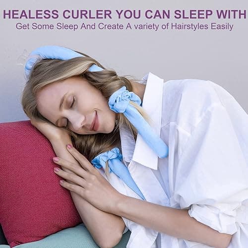 CORATED Heatless Curling Rod Headband, No Heat Curl Set with Hair Clips and Scrunchie, Silk Overnight Styling Kit for Long and Medium Curls thumbnail 3