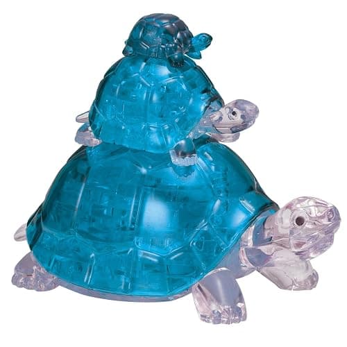Turtles Standard Original 3D Crystal Puzzle from BePuzzled, 3 Dimensional Crystal Puzzles and Brainteasers for Puzzlers and Collectors Ages 12 and Up, and Display Item , Blue thumbnail 3