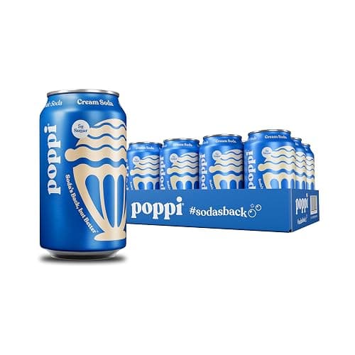 Poppi Prebiotic Soda, Cream Soda, 12 Oz, 12 Pack - Image 1