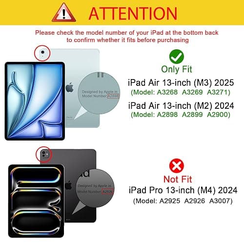 ProCase for New iPad Air 13 Inch Case M3 2025/ M2 2024, Slim Smart Cover with Translucent Hard Shell Back, Supports Touch ID, Auto Wake/Sleep -Purple - Purple thumbnail 2