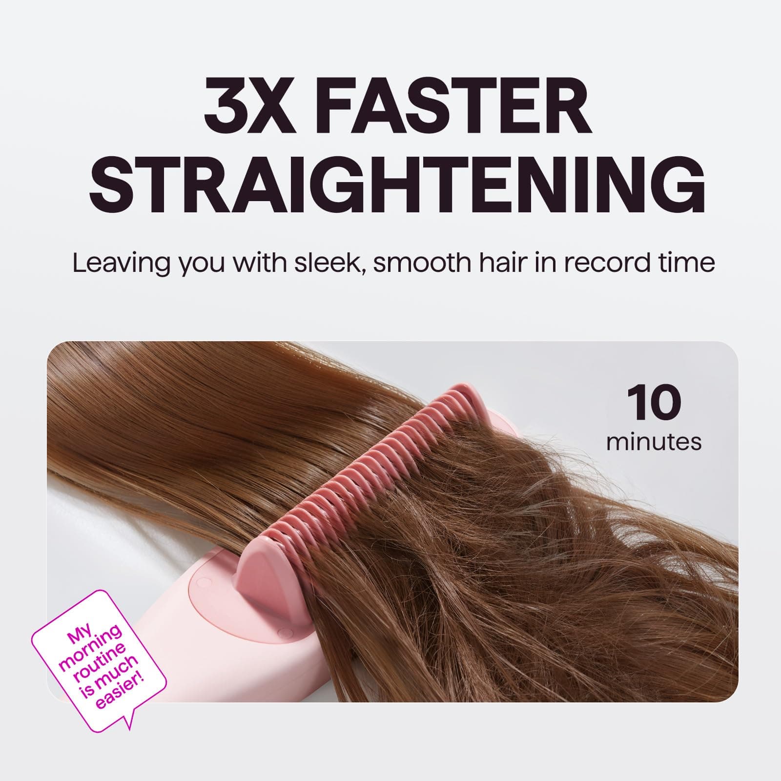Wavytalk Pro Steam Hair Straightener Brush, Steamline Pro 3 in 1 Straightening Brush, Steam Reduces Damage, Nourishes Hair, and Expedites Straightening thumbnail 4