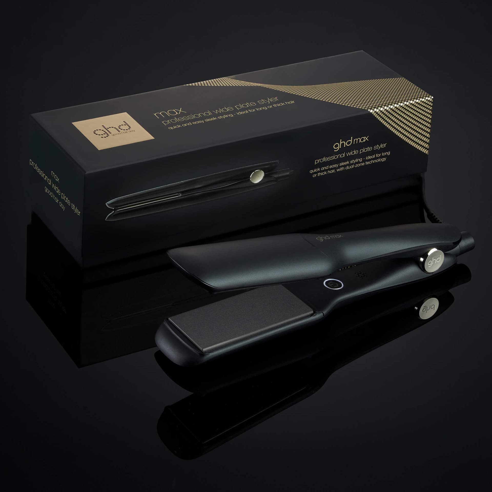 ghd Max Styler, Wide Plate Hair Straightener, Black thumbnail 2