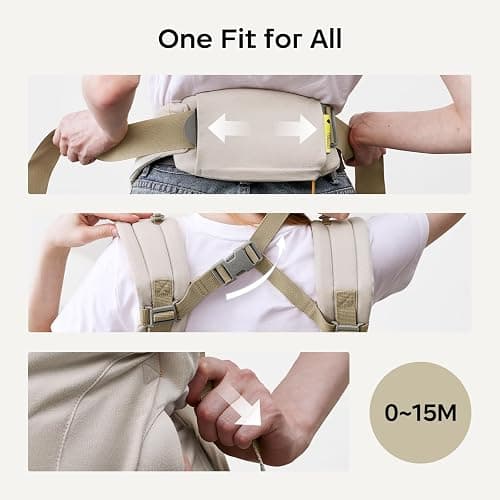 Bc Babycare CocoonGo Baby Carrier – CloudTouch Soft & Ergonomic Baby Carrier for 7–44 lbs | Easy to Wear, Adjustable Fit, Travel-Ready, Machine Washable (Black) thumbnail 4