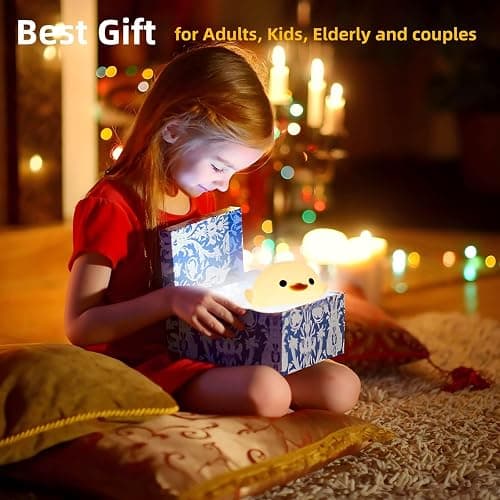 Daixinde Dodo Duck Night Light, Cute Duck Lamp, Rechargeable Dimmable Nightlight, Silicone LED Bedside Lamp Nursery Nightlight with 20 Minutes Timer and Touch-Sensitive for Bedrooms, Living Room thumbnail 6