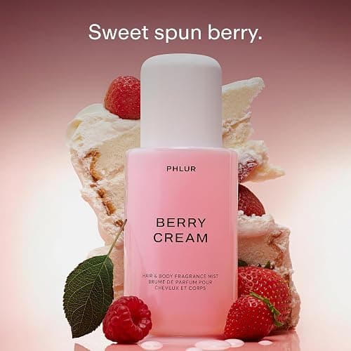 PHLUR Berry Cream Body Mist, 8 Fl Oz - Hair and Body Perfume for Women, Sweet Berries & Vanilla Perfume Body Spray with Strawberry, Cream, Vanilla Bean and Sugared Amber Fragrance thumbnail 2