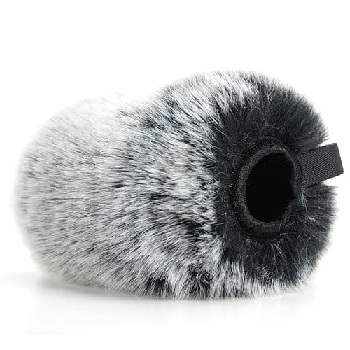 Windscreen/Pop Filter for HyperX QuadCast (S) Microphones - Furry Mic Cover for Wind & Ambient Noise Reduction with Top Hole Access for Mute Button (Furry-Gray) - Image 1