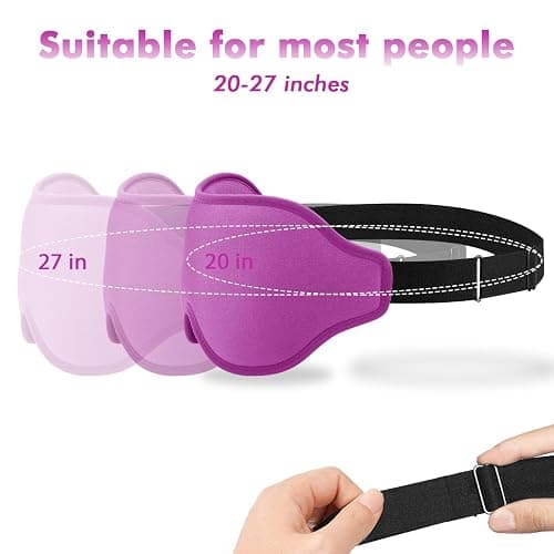 Sleep Eye Mask for Men Women, Lash Extensions 3D Sleeping Mask, Travel Blackout Night Blindfold Eye Shade Cover with Adjustable Strap (Purple-3D) thumbnail 5