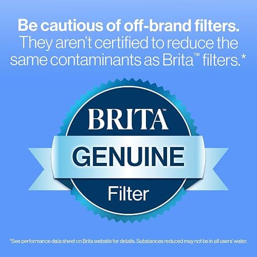 Brita Standard Water Filter for Pitchers and Dispensers, BPA-Free, Reduces Copper, Cadmium and Mercury Impurities, Lasts Two Months or 40 Gallons, Includes 4 Filters for Pitchers thumbnail 5