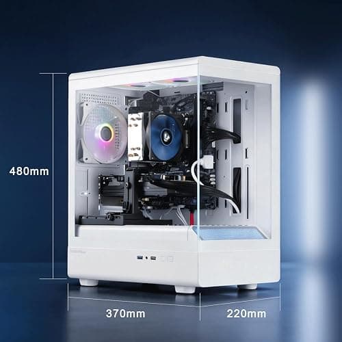 GPVHOSO Prebuilt Gaming PC Desktop, Intel i7-4770, GTX 1050 Ti 4G, 16GB RAM, 512GB SSD, Windows 11 Home, Casual Gaming & Home Office, White Tower thumbnail 7