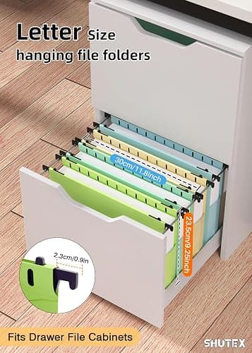 Extra Capacity Plastic Hanging File Folders,12 Pack Reinforced Hang Folder,Heavy Duty 2 Inch Expansion,Filing Cabinet Folders Letter Size for Bulk Files/Medical Charts (Morandi Colors) thumbnail 2