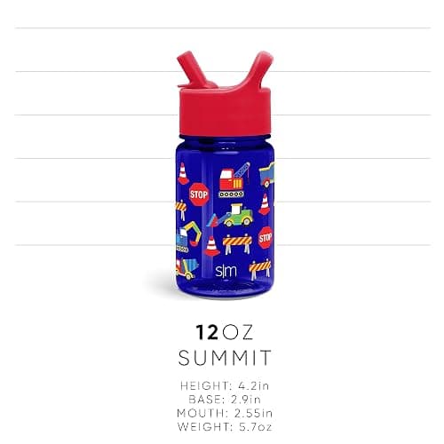 Simple Modern Disney Princess Kids Water Bottle Plastic BPA-Free Tritan Cup with Leak Proof Straw Lid | Reusable and Durable for Toddlers, Girls | Summit Collection | 12oz, Princess Rainbows thumbnail 4