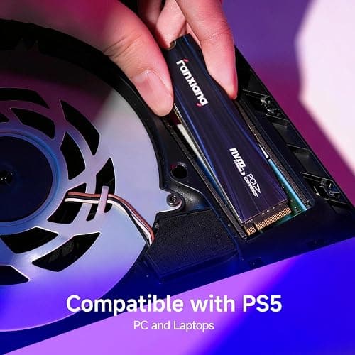 fanxiang 1TB NVMe SSD PCIe Gen 4 Gaming SSD for PS5, Up to 7000MB/s M.2 2280 SSD Compatible with PS5 Storage Expansion, Internal Solid State Drive for Gamers, Professionals, Creators S880E thumbnail 2