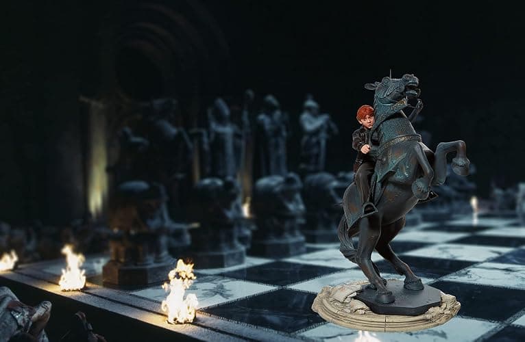Enesco Harry Potter Ron Weasley on Horse Chess Piece Figurine, 12.5 Inch, Multicolor thumbnail 2