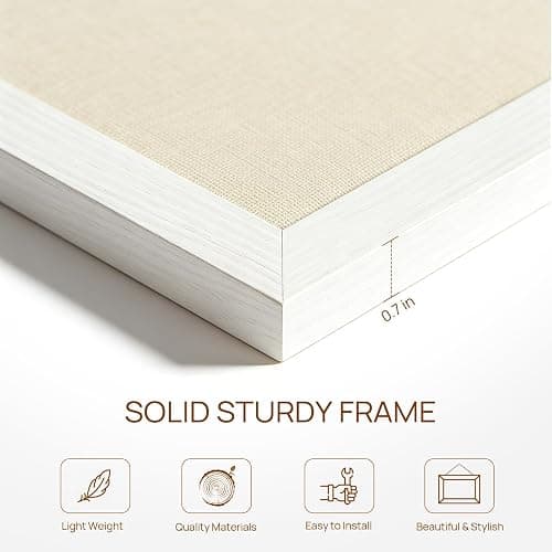 DOLLAR BOSS Double-Sided Bulletin Boards with Linen, 16"x12" 1PC Cork Board | Corkboards for Walls, Small Pin Board, Wood Framed, Decorative Hanging, For Home Kitchen Office, 10 Pushpins 10 Clips thumbnail 6