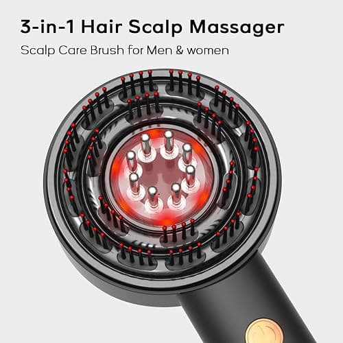 MACNJO 3-in-1 Hair Scalp Massager - Oil Applicator Scalp Care Brush, Portable for Men & Women, IPX6 Waterproof thumbnail 2