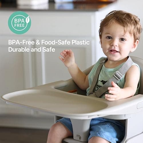 Mompush Olli 7-in-1 Convertible High Chair for Babies and Toddlers | BPA-Free Food-Safe Plastic, Easy to Clean, 100% Removable and Washable, 1-Second Click-In Design, Easy-Fold Storage thumbnail 5