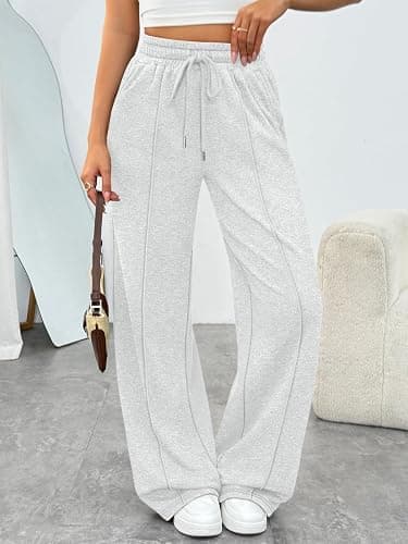 Trendy Queen Womens Wide Leg Sweatpants Baggy Loose Fall Barrel Casual Lounge Athletic Pants Comfy Teen Girl Cute Joggers thumbnail 3