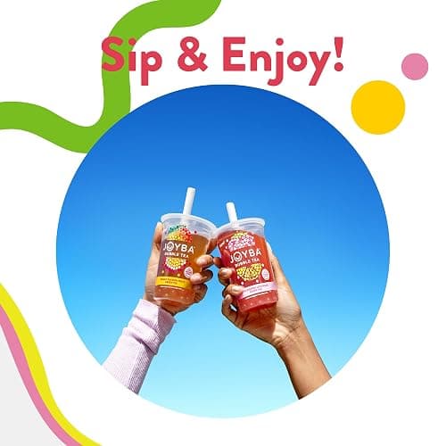Joyba Bubble Tea Strawberry Lemonade Green Tea, 6 Pack, 12 fl. oz. Cups thumbnail 5