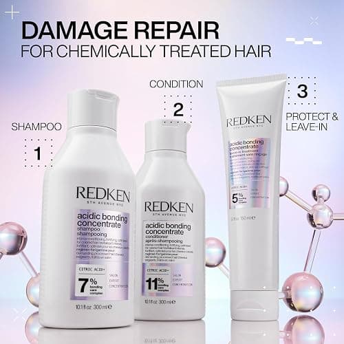 Redken Bonding Leave In Conditioner for Damaged Hair | Hair Repair | Strengthens Weak and Brittle Hair | Acidic Bonding Concentrate | Leave In Treatment | For All Hair Types - 5.1 Fl Oz (Pack of 1) thumbnail 7