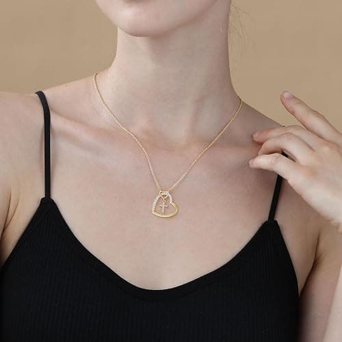 ESPVO Happy 6th 7th 8th 9th 10th 11th 12th 13th Birthday Necklace Gifts for Girls, 14K Gold Plated Necklace Religious Christian Jewelry for Her 16+3 Inches thumbnail 5