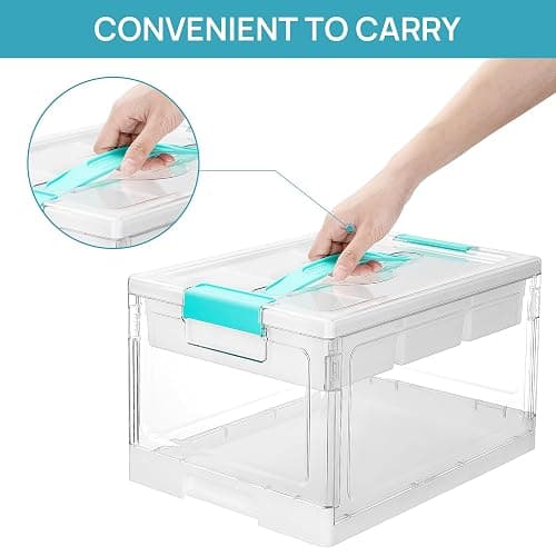 Vtopmart 24 QT Clear Plastic Craft Organizers and Storage Box with Removable Trays and Dividers,Art Supply Organizers and Storage,Ideal Containers for coloring Books,Toys,Craft Supplies,1 Pack thumbnail 5