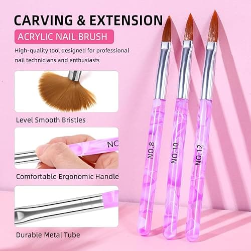 Acrylic Nail Kit with Drill & U V Light - Complete Starter Set for Beginners With Everything thumbnail 6