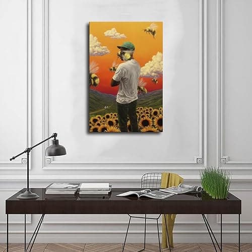 EUNHNXSK Tyler The Creator Poster Flower Boy Album Rapper Music Canvas Poster Wall Art Decor Print Picture Paintings for Living Room Bedroom Decoration Unframe：08x12inch(20x30cm) thumbnail 3