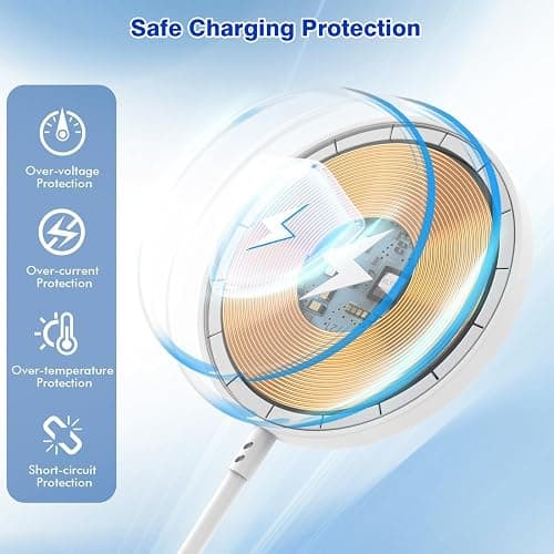 [Apple MFi Certified]Magnetic Wireless iPhone Charger Magsafe Charger,6FT 15W Fast Phone Charging Pad Wireless Magnetic Charge for iPhone 17/17Air/16 Pro Max/16 Plus/15 Pro Max/14/13/12/AirPods3/2/Pro thumbnail 4