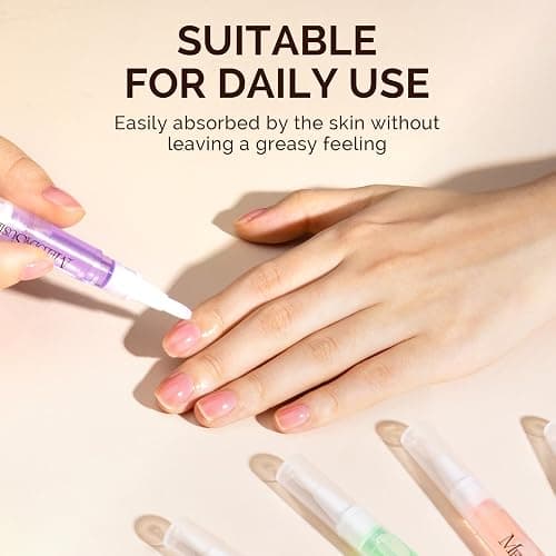 MelodySusie 6Pcs Cuticle Oil Pen Set,Nail Moisturizing Cuticle Oil Enriched with Vitamin E,Softens and Repairs Cuticles,Nail Strengthener,Protects Damaged Skin,Thin Nails,for Home and Salon Use thumbnail 7