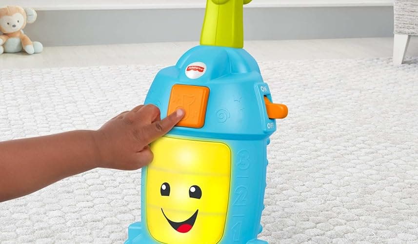 Fisher-Price Toddler Toy Laugh & Learn Light-Up Learning Vacuum Musical Push Along for Pretend Play Infants Ages 1+ Years (Amazon Exclusive) thumbnail 5