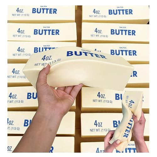 9.5 Inch Butter Squishy Toys, Large Super Soft Butter-Shaped Slow Rising Squishy, Sticky Butter Sticks Squeeze Toys, Realistic Food Squishies Fidget Toys for Decompression Anxiety Relaxation (1 Pcs) - Image 1