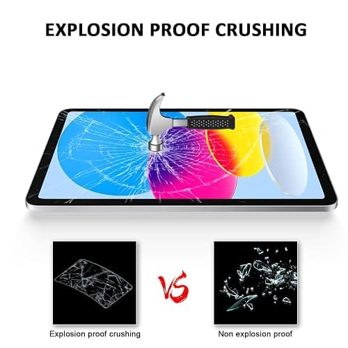 TOPESCT 2-Pack Screen Protector for iPad (A16) 11th/10th Generation (2025/2022,11 inch/10.9 Inch),9H Tempered Glass Film,Anti-Scratch (2) - 2 thumbnail 4
