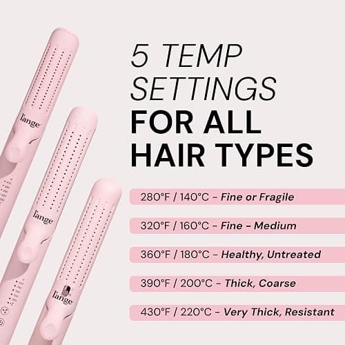 L'ANGE HAIR Le Duo Grande 360° Airflow Styler | 2-in-1 Curling Wand & Titanium Flat Iron Professional Hair Straightener and Curler with Cooling Air Vents to Lock in Style (Blush) thumbnail 3