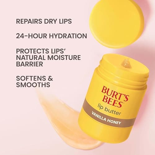 Burt's Bees Vanilla Honey Lip Butter Balm, 0.5 Oz. | Repairs Dry Lips, 24 Hour Hydration, Locks in Moisture, Shea and Mango Butter, Antioxidant Rich Vitamin E, Twist Up Dispenser thumbnail 3