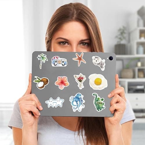 150 PCS Summer Aesthetic Sticker Pack,Cute Watercolor Decals,Vinyl Waterproof Sticker for Water Bottle Laptop Journal Scrapbook,Beach Stickers for Teens Adults,Summer Decorations & Party Favors thumbnail 2