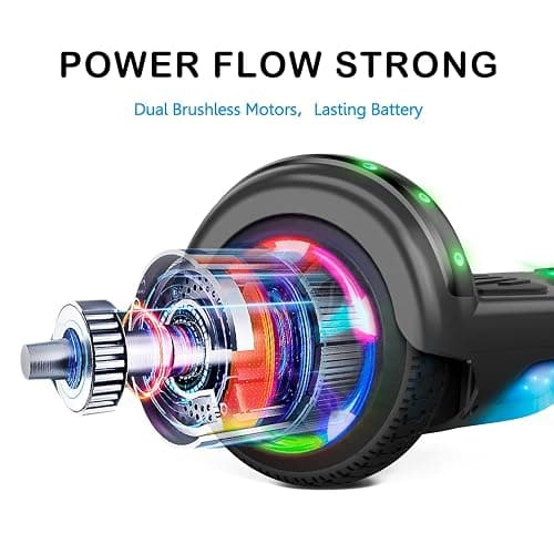 LIEAGLE Hoverboard, 6.5" Self Balancing Scooter Hover Board with Bluetooth Wheels LED Lights for Kids Adults thumbnail 3