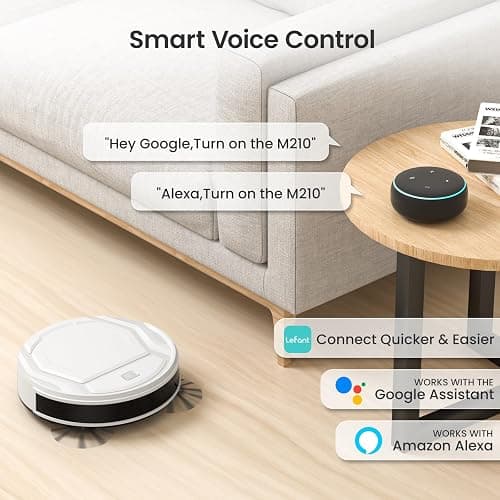 Lefant Robot Vacuum Cleaner, Strong Suction, 120 Mins Runtime, Slim, Low Noise, Automatic Self-Charging, Wi-Fi/App/Alexa Control, Ideal for Pet Hair Hard Floor and Daily Cleaning, M210 thumbnail 7