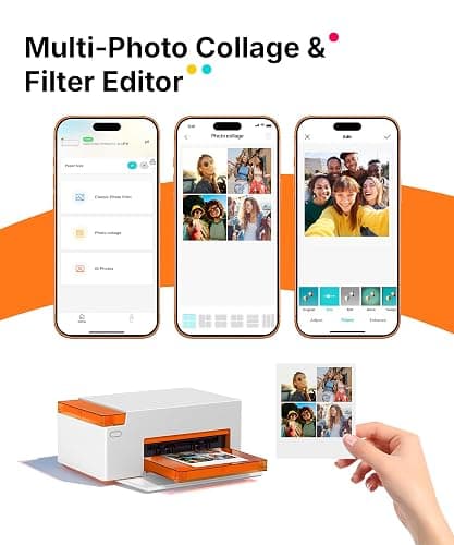 Liene Amber M110 & M210 3x3″ Photo Paper 40 Sheets & 1 Cartridge, Photo Printer Sticker Paper Adhesive, Waterproof, Smudge Proof, Instant Photo Paper Only for DHP514/DHP515 Photo Printer for Scrapbook thumbnail 6